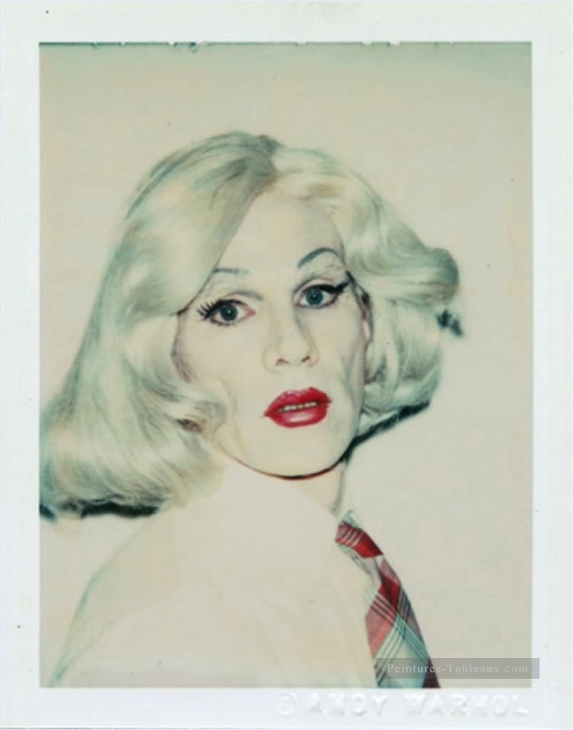 Autoportrait dans Drag 2 Andy Warhol Peintures à l'huile